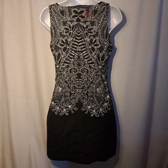 DESIGUAL formal dress Sz 36 eu ( S to M ) Sheath Sleeveless STAR DESIGNER PARTY - Picture 8 of 16